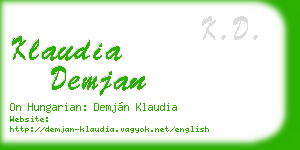 klaudia demjan business card