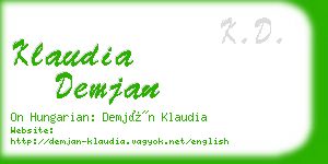 klaudia demjan business card